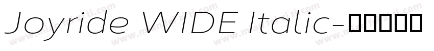 Joyride WIDE Italic字体转换